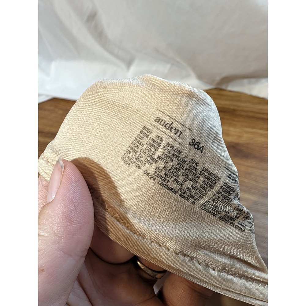 New Auden 36A Push-Up bra beige nude wirefree adjustable comfort smooth NWT - Picture 4 of 4